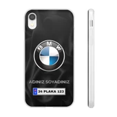 iPhone XR İçin Kişiye Özel BMW Logolu ve İsim Yazılı Premium Telefon Kılıfı - 2
