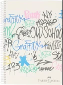 Faber-Castell PP Kapak Grafiti Spiralli Defter 120 Yaprak Kareli - 3