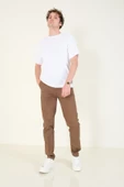 Erkek Yan Cep Pantolon Kahverengi - 2