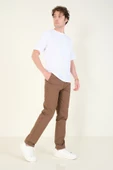 Erkek Yan Cep Pantolon Kahverengi - 1