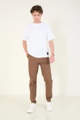 Erkek Yan Cep Pantolon Kahverengi - 3