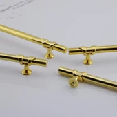 Maça Gold Metal Kulp 128 mm -12.8 cm Mobilya Çekmece Mutfak Dolabı Dolap Kulpları Kulbu Kulpu Altın thumbnail 7