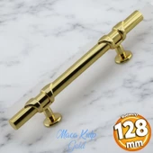 Maça Gold Metal Kulp 128 mm -12.8 cm Mobilya Çekmece Mutfak Dolabı Dolap Kulpları Kulbu Kulpu Altın thumbnail 1