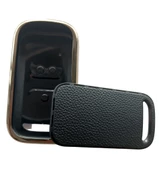 Chery Tiggo Uyumlu Anahtar Kılıfı Kumanda Kılıfı Oto Anahtarlık Deri Desenli Siyah Gold thumbnail 4