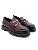 Venüs 2412906K Kadın Hakiki Deri Tokalı Kalın Taban Loafer Ayakkabı - 12