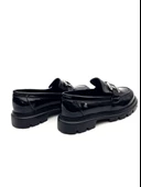 Venüs 2412906K Kadın Hakiki Deri Tokalı Kalın Taban Loafer Ayakkabı - 8