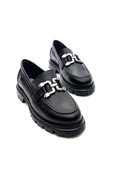 Venüs 2412906K Kadın Hakiki Deri Tokalı Kalın Taban Loafer Ayakkabı - 2