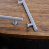 Doruk Beyaz Metal Kulp 320 mm - 32 cm Mobilya Çekmece Mutfak Dolabı Dolap Kulpları Kulbu Kulpu Beyaz thumbnail 3