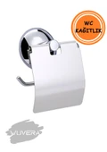 WUVERA Eko Krom Geniş Kapaklı Tuvalet Kağıtlığı Wc Kağıtlık Tuvalet Kağıdı Askısı - 1