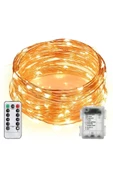 10 Metre Pil İle Çalışan Peri Tel Led Işık Kumandalı Animasyonlu Pilli Led Çok Amaçlı Aydınlatma - 2