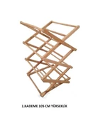 HK Ahşap Kurutmalık, Çamaşır Kurutmalık, Çamaşır Askısı, Dilsiz Uşak, Askılık, Doğal Verniksiz thumbnail 3