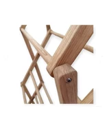 HK Ahşap Kurutmalık, Çamaşır Kurutmalık, Çamaşır Askısı, Dilsiz Uşak, Askılık, Doğal Verniksiz thumbnail 6