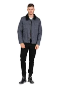 CEKMON Erkek Slim Fit İçi Yünlü Düğmeli Kısa Kot Mont - 11