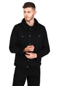 CEKMON Erkek Slim Fit İçi Yünlü Düğmeli Kısa Kot Mont - 3