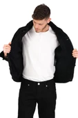 CEKMON Erkek Slim Fit İçi Yünlü Düğmeli Kısa Kot Mont - 6