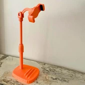 Petinka Tablet Telefon Standı Masa Üstü Plastik Turuncu Telefon Tutucu thumbnail 2