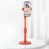 Petinka Tablet Telefon Standı Masa Üstü Plastik Turuncu Telefon Tutucu thumbnail 1