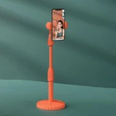 Petinka Tablet Telefon Standı Masa Üstü Plastik Turuncu Telefon Tutucu thumbnail 3