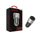 Auris CR07 Pd+Usb Araç Şarj Başlığı 45W - 1
