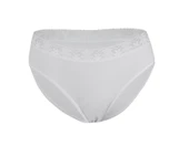 12 Adet Yıldız Bayan Likralı Dantelli Bikini Külot Beyaz 3526 - 1