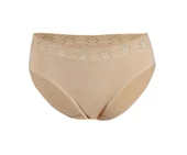 12 Adet Yıldız Bayan Likralı Beli Dantelli Bikini Külot Ten 3527 - 1