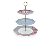 LAMEDORE TEA DELİGHT 3 KATLI KURABİYELİK REGENCY DAMASK - 1