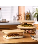 Emsan Naturel 1050ml Borosilikat Saklama Kabı - 4