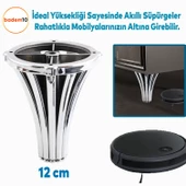 İstanbul Konsol Mobilya Kanepe Koltuk Tv Ünitesi Baza Ayağı Orta Sehpası Ayak Ayakları 12 cm Krom thumbnail 4