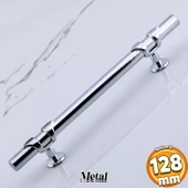 Maça Metal Kulp 128 mm -12.8 cm Krom Renk Mobilya Çekmece Mutfak Dolabı Dolap Kulpları Kulbu Kulpu thumbnail 1