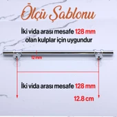 Maça Metal Kulp 128 mm -12.8 cm Krom Renk Mobilya Çekmece Mutfak Dolabı Dolap Kulpları Kulbu Kulpu thumbnail 2