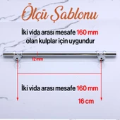Maça Metal Kulp 160 mm -16 cm Krom Renk Mobilya Çekmece Mutfak Dolabı Dolap Kulpları Kulbu Kulpu thumbnail 2