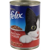 Felix Sığır Etli ve Tavuklu 400 gr Yetişkin Konserve Kedi Maması - 1