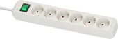 Brennenstuhl Eco-Line Serisi 6 Soketli Anahtarlı 3 Metre Kablolu Uzatma Priz Beyaz thumbnail 2