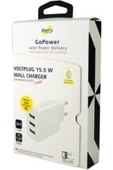 İberry Voltplug 15.5W 3.1Mah 3 Usb Hızlı Şarj Cihazı +Type C Kablo - 1