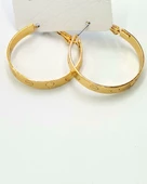 Altın Sarısı Halka Kararmaz Lüks Küpe - 1