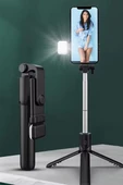 Selfie Çubuğu Kumandalı LED Işıklı Ayaklı Uzayabilen Taşınabilir Masa Üstü Tripod - 12