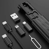 Cep Tipi Kablo Seti Bas Aç 60W Type-C, İphone Şarj Micro USB Hızlı Şarj Data Set - 3
