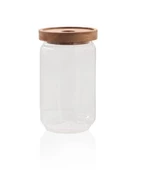 The Mia Ahşap Kapaklı 16 lı 4 Boy Cam Saklama Kabı 1000-700-500-300 ml - 7