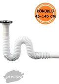 Wuvera Körüklü Lavabo Sifonu - 45-145 CM Ayarlanabilir Uzunluk - 1