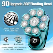 Handsomeface 9D Elektrikli Baş Tıraş Makinesi Geliştirilmiş - Yeşil - 3