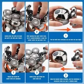 Wjiang 7D Kel Erkekler İçin - 6'sı 1 Arada Elektrikli Baş Tıraş Makinesi thumbnail 4