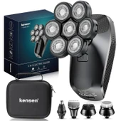 Kensen 7D Baş Tıraş Makinesi, Erkekler için 5'i 1 Arada - Su Geçirmez thumbnail 1