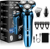 Handsomeface Elektrikli Tıraş Makinesi Döner Su Geçirmez - Açık Mavi - 1