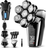 Hexus 7D Çıkarılabilir Baş Tıraş Makinesi Kuru/Islak - Erkekler İçin - Siyah thumbnail 1