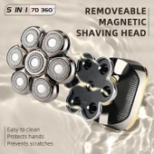 E-Hunter Geliştirilmiş 7D Elektrikli Tıraş Makinesi - Erkekler İçin - 2