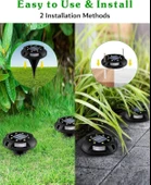 Biling Güneş Enerjili Dış Mekan Yürüyüş Yolu Işıkları - Mavi, 12 Adet - 4