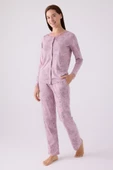 Pierre Cardin 8874 Kadın Önden Düğmeli Pijama Takım - 1