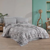 Hobby Lucia Gri - Tek Kişilik Poplin Kapitone Nevresim Takımı - 1