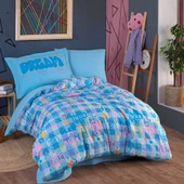 Hobby Freya Mavi - Poplin Studio Tek Kişilik Nevresim Takımı - 1