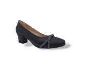 Zerhan 7302 Kadın Siyah Taşlı Kalın Topuklu Ayakkabı thumbnail 2